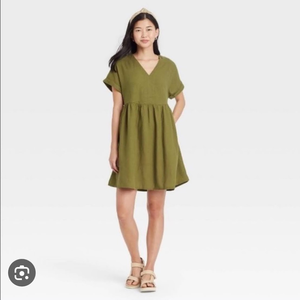 Universal Thread Olive V-Neck Dress